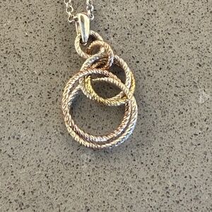 Links of London Aurora Double Link 18" .925 Sterling Silver Interlock Ring Penda